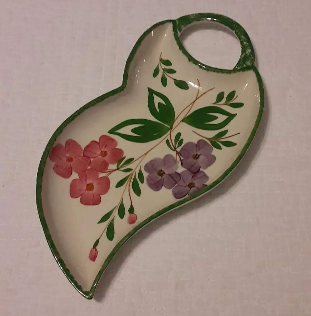 Vintage Blue Ridge Pottery Floral Dish Trinkets Garnish